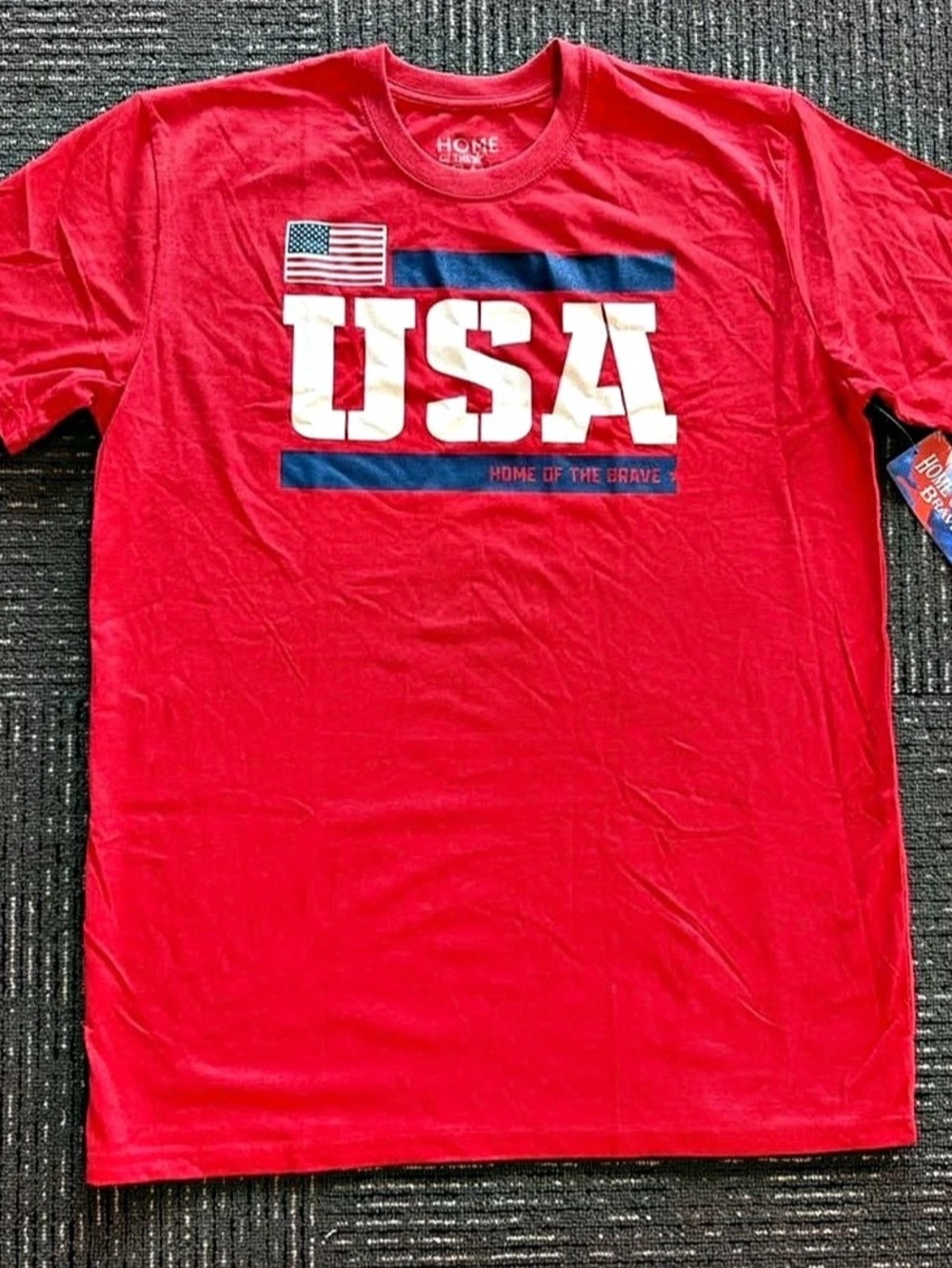 Hanes USA Graphic Tee Red Size Large NWT